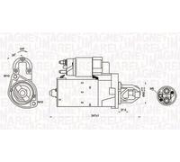 Starter motor Clockwise rotation 063721249010 MAGNETI MARELLI for MERCEDES-BENZ