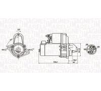 Starter motor Clockwise rotation 063721257010 MAGNETI MARELLI for OPEL SAAB FIAT