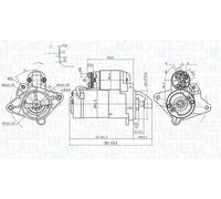 Starter motor Clockwise rotation 063721415010 MAGNETI MARELLI for RENAULT NISSAN