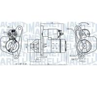 Starter motor Clockwise rotation 063721418010 MAGNETI MARELLI for NISSAN RENAULT