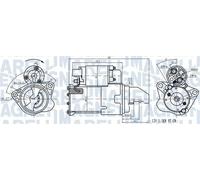 Starter motor Clockwise rotation 063721543010 MAGNETI MARELLI for SAAB OPEL