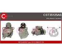 Starter motor Clockwise rotation CST35125AS CASCO for RENAULT OPEL