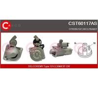 Starter motor Clockwise rotation CST60117AS CASCO for PEUGEOT FIAT CITROËN