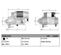 DENSO DSN1376 Starter motor