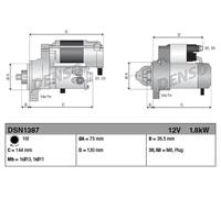 DENSO DSN1387 Starter motor