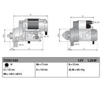 Starter motor Clockwise rotation DSN1390 DENSO for HONDA CR-V III ACCORD VIII