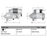 Starter motor Clockwise rotation DSN1406 DENSO for HONDA ACCORD VII