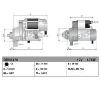 DENSO DSN1475 Starter motor