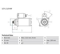 BOSCH 0 986 018 940 Starter motor