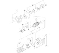 Starter motor Clockwise rotation MS 190 MAHLE for TOYOTA LIGIER FIAT FORD