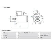 Starter Motor 0986016790 Bosch 036911023Q 085911023J 036911023QX 085911023B
