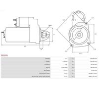 ASPL Starter Motor S3193S FOR Focus Transit Connect Mondeo C-Max Tourneo / Grand