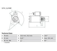 Bosch 0986014840 Starter