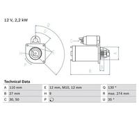 BOSCH 0 986 017 490 Starter motor