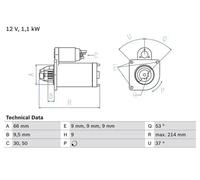 BOSCH 0 986 017 770 Starter motor