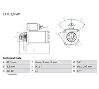 BOSCH 0 986 018 450 Starter motor