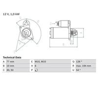 BOSCH 0 986 020 401 Starter motor