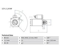 BOSCH 0 986 024 130 Starter motor