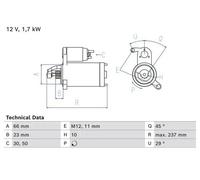 BOSCH 0 986 026 520 Starter motor