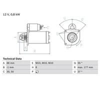BOSCH 0 986 028 000 Starter motor