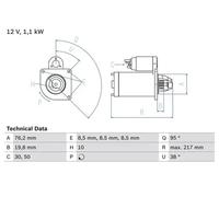 BOSCH 0 986 029 150 Starter motor