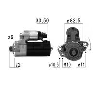 Starter Motor EM571Q CST10368GS 059 911 023 SX LRS02330 254305V 254305M