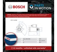Starter motor Clockwise rotation Self-supporting 0 986 017 110 BOSCH for BMW 5 3