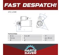 Starter Motor fits FIAT PANDA VAN 169 1.3D 2004 on Bosch 46823548 51823860