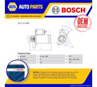 Starter Motor fits FIAT TIPO 356, 357 1.3D 2020 on Bosch 46823548 51823860