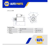 BOSCH 0 986 016 530 Starter motor