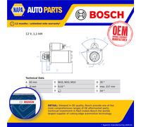 Starter Motor fits PEUGEOT EXPERT 222, 224 1.8 96 to 00 L6B Bosch 5802ES