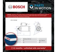 BOSCH 0986025070 Starter Fits Audi A1 A3 Q2 Seat Altea Altea XL Arona Skoda VW