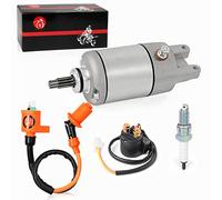 Starter Motor & Relay Ignition Coil Spark Plug for Honda FOURTRAX 300 TRX300 TRX300FW 1988-2000 31200-HC4-033 35850-HC4-000