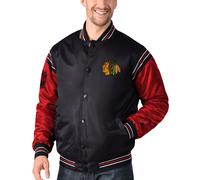 STARTER NHL Chicago Blackhawks ENFORCER Varsity Satin Jacket