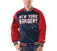 STARTER NHL New York Rangers RENEGADE Varsity Satin Jacket