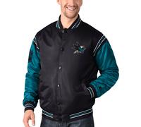 STARTER NHL San Jose Sharks ENFORCER Varsity Satin Jacket