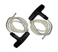 Starter Pull Cord Handle And Rope Kit 1m Length 3mm Cable For Lawn Mower Chainsaw Generator Compatible With For Kohara For Kawasaki Engines Black