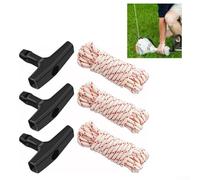 Starter Pull Cord Kit for For garden Engines and Chainsaws, 3 Plastic Handles with 3 Ropes Measuring 10 Meters Each, Suitable for Small Engine Starters (3mm)