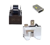 Starter Relay for Refrigerators - 3 Pin, 4.7 Ohm, Overload Protector - Compatible with 1/2HP Fridge Freezer, Beverage Cooler & More