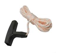 Starter Rope 3 Meters with Pulley Handle for Recoil Starter Compatible with Various Lawn Mower Chainsaw Trimmer and Brush Cutter Models