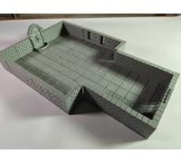 Starter Set 3D Printed Locking Dungeon Tiles, Miniatures Game Terrain for 28mm Figures.