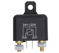 Starter Solenoid Relay Brass Coil Quick Motor Start Strong Power Starter Solenoid 120A 24V, Compact Size, Light Weight, PC Shell Design for Automobile, Off Road Vehicle, Snowmobile