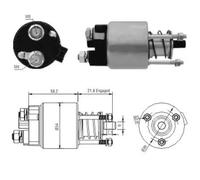 Starter solenoid switch 46102 MEAT & DORIA for TOYOTA MR2 III COROLLA AVENSIS