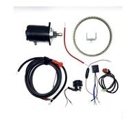 Starter Start Motor For Mercury For Tohatsu Outboard Motor M25 M30 More 2 Stroke 30hp 25hp Starter Tilt Trim Electric Start Conversion Kit Motorcycle(With Gear Ring)