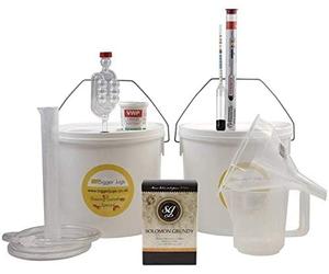 Starter Wine Making Set - Solomon Grundy Peach 6 Bottle Size Country Wine Kit with Equipment - Home Made Homemade Wine