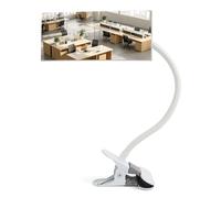 StartFine Clip On Security Mirror Desk Office Cubicle for Personal Safety Desk Rear View Mirror Monitor Computer to See Behind You (White 6.69"x2.95" Frameless) (White Clip-on Desk Mirror Frameless)