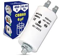 Starting Capacitor 6µf 450V 50/60Hz Type CBB60 with Operating Temperature from -40 to +85°C - Warranty 10 Years - MONTERAL