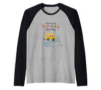 Starting My First Grade Journey, Actost, MLI Raglan Baseball Tee, Men, Black/Athletic Heather, M