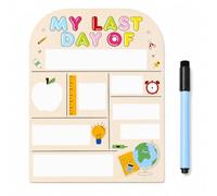 Starting School Board, My First Day Board, Double-Sided First Day of School Board with 2 Dry Erase Markers, Reusable Message Board for Back to School Photos and Classroom Decor