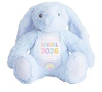 Starting School Gift Cuddly Toy - Personalised 1st Day of Reception Starter 2026 Pink Rainbow Customised Teddy Kids Plush Named Primary September First Day of Preschool Soft Plushie - Blue Bunny
